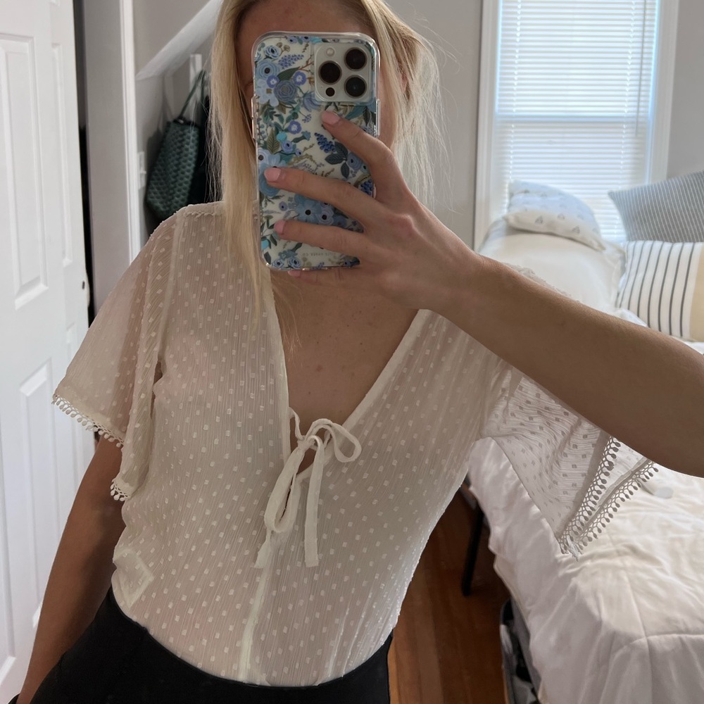 Sheer Lacey Abercrombie Bodysuit